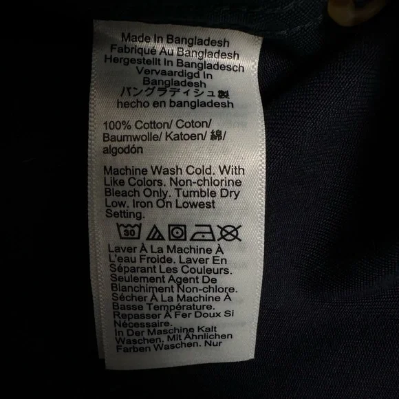 J. Crew Men’s Relaxed garment-dyed heavyweight twill shirt Navy Blue BV491 NEW - Picture 8 of 11